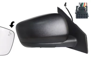 Retrovisor Derecho Electrico Termico Con Sensor De Temperatura Convexo Negro 7Pin (Van) para Renault EXPRESS 2021