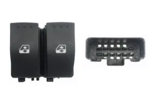 Interruptor Puerta Delantera Izquierda Con Sistema Confort (2 Botones) 10 Pins (Clema Negra) para Renault TRAFIC II 2001