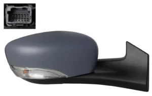 Retrovisor Derecho Electrico Convexo, Termico, Imprimado Con Intermitente Con Sensor De Temperatura (9Pins) para Renault ZOE 2012