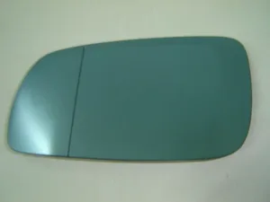 Cristal Retrovisor Izquierdo, Termico, Con Soporte, Azulado (Modelo Grande) para Seat AROSA 1997, CORDOBA 1999, IBIZA II 1999, LEON 1999 y TOLEDO II 1998 y Volkswagen BORA 1998, GOLF IV 1997, LUPO 1998, PASSAT B5 1996 y PASSAT B6 2000
