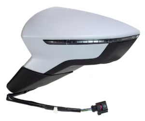 Retrovisor Izquierdo Electrico, Imprimado Convexo, Termico Con Intermitente 6 Pins para Seat LEON 2012