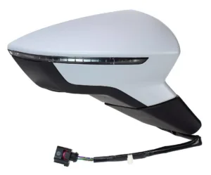 Retrovisor Derecho Electrico, Imprimado Convexo, Termico, Abatible Eletricamente, Con Intermitente 8 Pins para Seat LEON 2012