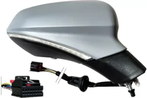 Retrovisor Derecho Electrico, Termico, Con Intermitente, Luz De Cortesia, Abatible Electricamente, Con Memoria, Convexo 13Pin para Seat LEON 2019