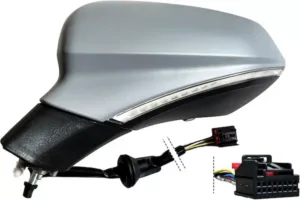 Retrovisor Izquierdo Electrico, Termico, Con Intermitente, Luz De Cortesia, Abatible Electricamente, Con Memoria, Convexo 13Pin para Seat LEON 2019