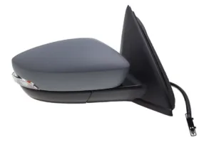 Retrovisor Izquierdo Electrico, Imprimado Convexo, Termico Con Intermitente 6 Pins para Skoda FABIA III 2015