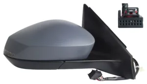 Retrovisor Derecho Electrico, Abatible Electricamente, Imprimado, Convexo, Termico, Con Intermitente, 8Pin para Skoda FABIA IV 2021