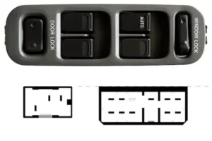 Botonera Completa Puerta Delantera Izquierda (4 Botones) 13Pin para Suzuki GRAND VITARA 1998