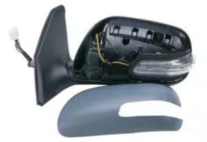 Retrovisor Izquierdo Electrico, Imprimado Asferico, Termico, Abatible Eletricamente, Con Intermitente para Toyota AVENSIS 2006