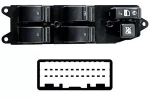 Botonera Puerta Delantero Izquierdo (4 Botones) 24Pin para Toyota COROLLA H/B 2004 y COROLLA VERSO 2004