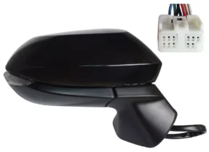 Retrovisor Izquierdo Elect Imprimada Convexo, Termico, Abatible Electricamente, Con Intermitente 8Pin para Toyota YARIS CROSS 2020