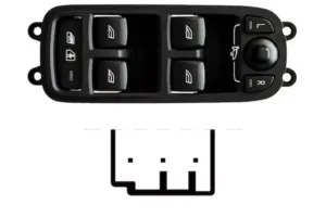 Botonera Completa Puerta Delantera Izquierda Con Retrovisor Electrico Abatible Electricamente (4 Botones) 3Pin para Volvo S80 2013, V40 2012, V70 2007 y XC70 2013
