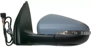 Retrovisor Izquierdo Electrico, Imprimado Asferico, Termico, Abatible Eletricamente, Con Intermitente Con Luz De Cortesia (11 Pins) para Volkswagen GOLF VI 2008 y GOLF VI VARIANT 2009