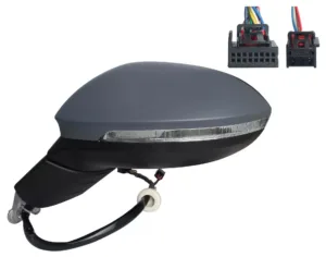 Retrovisor Derecho Electrico, Termico, Asferico Con Intermitente Con Memoria Abatible Electricamente , Con Luz De Cortesia, Con Angulo Muerto, (11+3 Pins) para Volkswagen GOLF VIII 2019