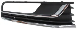 Rejilla Derecha Paragolpes Delantero (Con Agujeros Antinieblas) (Con 2 Molduras Cromadas) para Volkswagen PASSAT B7 2010
