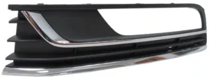 Rejilla Izquierda Paragolpes Delantero (Con Agujeros Antinieblas) (Con 2 Molduras Cromadas) para Volkswagen PASSAT B7 2010