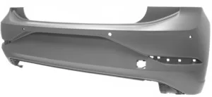Paragolpes Trasero Imprimado (Con 4 Agujeros Para Sensores) para Volkswagen POLO VI 2021