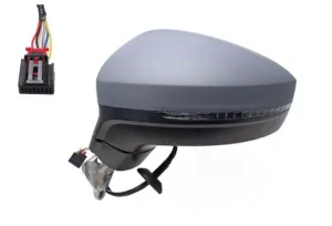 Retrovisor Izquierdo, Electrico, Termico, Imprimado, Abatible Electricamente, Con Memoria, Con Intermitente Con Luz De Cortesia Asferico 15Pins para Volkswagen TIGUAN 2016