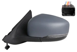 Retrovisor Izquierdo Electrico, Imprimado, Con Intermitente, Convexo, (5Pin) para Dacia SPRING 2021