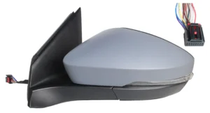 Retrovisor Izquierdo Electrico, Abatible Electricamente Imprimado, Termico, Con Intermitente, Conv Ang/Mort 10Pin para Volkswagen T-CROSS 2018