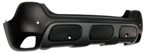 Paragolpes trasero negro con 4 agujerps para sensores (con moldura gris) para Citroen C3 AIRCROSS 2017