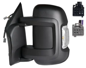 Retrovisor Izquierdo Electrico, Termico, Abatible Electricamente, Con Intermitente (WY16W) Con Sensor de temperatura, Negro, Convexo 8+4PIN para Opel MOVANO C 2021