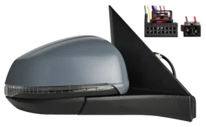 Retrovisor Derecho Electrico, Termico, Abatible Electricamente, Con Intermitente, Imprimado, Con Luz de Cortesia, Sensor de Angulo Muerto, Convexo 9+2PIN para Volkswagen MULTIVAN T7 2021