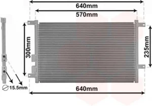 Condensador de aire acondicionado para Alfa Romeo 156 1997