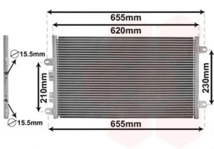 Condensador de aire acondicionado para Alfa Romeo 147 2000