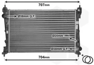 Radiador para Alfa Romeo MITO 2008, Fiat PUNTO EVO 2009 y Lancia DELTA 2008