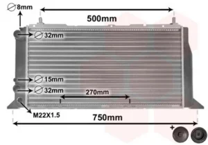 Radiador Vag 80 Iii / 80 Iv / Cabriolet / Cou para Audi 80 1991