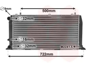 Radiador Vag 80 Iii / 80 Iv / Cabriolet / Cou para Audi 80 1991