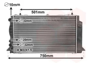 Radiador para Audi 80 1991