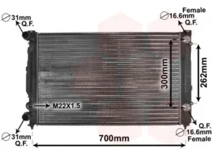 Radiador para Audi A4 1994