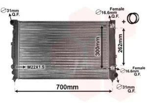 Radiador Vag A4, A6 / Passat para Volkswagen PASSAT B5 1996
