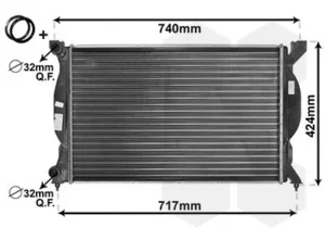 Radiador para Audi A4 2001