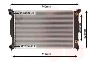 Radiador para Audi A4 2001