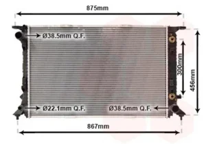 Radiador para Audi A4 2007, A5 2007 y Q5 2008