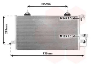 Condensador de aire acondicionado para Audi 80 1991