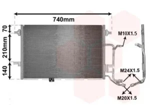 Condensador de aire acondicionado para Audi A6 1997