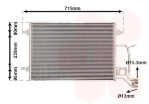 Condensador de aire acondicionado para Audi A4 1994