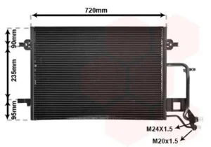 Condensador de aire acondicionado para Audi A6 1997