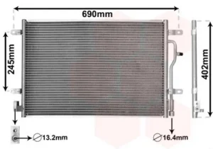 Condensador de aire acondicionado para Audi A4 1994