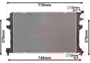 Radiador para Audi A3 2003 y A3 2005, Seat LEON 2005 y Volkswagen GOLF VI 2008