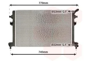 Radiador para Audi A3 2012 y Volkswagen PASSAT B8 2014