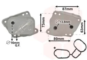 Radiador de aceite para Bmw S/1 E81/E87 2007, S/3 E46 4P 1998 y S/5 E60 2003