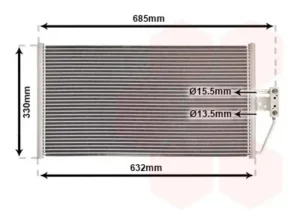 Condensador de aire acondicionado para Bmw S/5 E39 2000