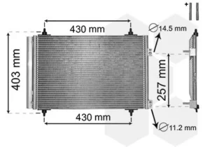 Condensador de aire acondicionado para Citroen C4 2004