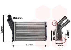 Radiador de calefacción para Peugeot 306 1993