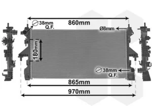 Radiador para Citroen JUMPER 2014, Fiat DUCATO 2014 y Peugeot BOXER 2014