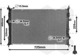 Radiador para Citroen BERLINGO 2018, C4 GRAND PICASSO 2013, C4 PICASSO 2013, C4 PICASSO 2016, C4 SPACETOURER 2018, C5 AIRCROSS 2018, C5 X 2021, JUMPY 2016 y SPACETOURER 2016, Fiat SCUDO 2022, Opel ASTRA L 2021, COMBO 2018, GRANDLAND X 2017, VIVARO C…
